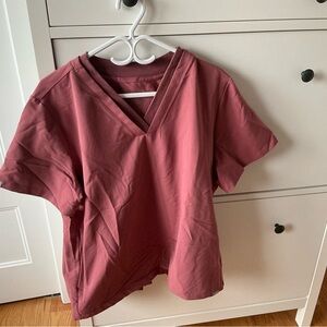 Women's V-Neck Scrub 2 pockets Figs Mauve